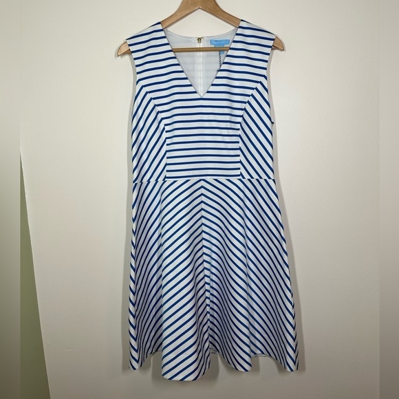Nwt Draper James Love Circle Sailor Blue and  White Stripe Size 12 - Picture 2 of 7